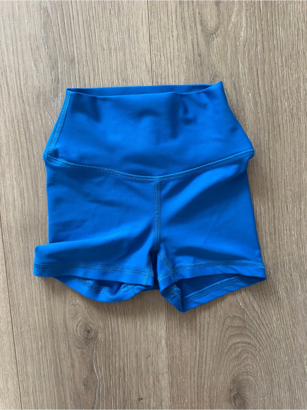 FIVE Dancewear Girls' Athletic High-Waist Shorts in Bright Blue